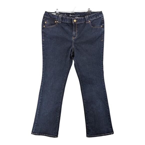 Lane Bryant Slim Boot Jeans Women 24 Blue Stretch‎ Pockets Straight Fit W86 - Picture 1 of 12